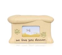 PETCUTE Urna para Cenizas de Perro,Resina,Urna de Recuerdo Conmemorativa de Mascotas,Caja Personalizada con Fotos,Urnas Cenizas Perros Personalizadas