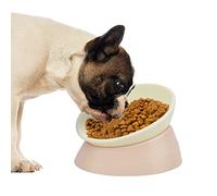 Petdoer Cuenco de Comida para Bulldog francés, Cuenco Inclinado Inclinado para Agua y Comida de Carlino, comedero Antideslizante para Mascotas francesas, shih tzu, Perros de Cara Plana, Gato