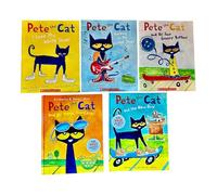 Pete the Cat Series 5 Books Collection Set (Pete the Cat I Love My White Shoes, Rocking in My School Shoes, His Four Groovy Buttons, His Magic Sunglasses & The New Guy)