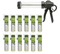 Petec 12x Adhesivo Para Discos Eco 290ml + Pistola De Extrusión