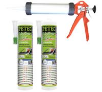Petec 2x Adhesivo Para Discos Eco 290ml + Pistola De Extrusión