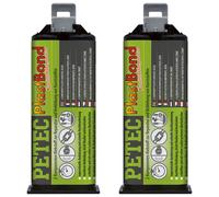 Petec 2x Plastbond 50ml Cartucho Doble para Pegar, Sellar