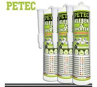 Petec 3x 290ml Adhesivo Y Sellador Transparente Para Cocina Auto Taller