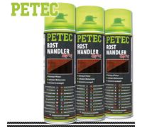 Petec 3x 500ml Convertidor de Óxido Spray Hierro Acero Metal Coche Remolque