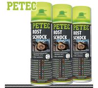 Petec 3x 500ml Rostschock- Eliminar Maletero Frenos Tornillos Hierro Acero