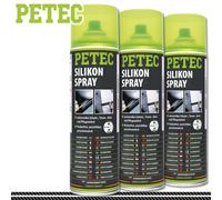 Petec 3x 500ml Spray de Silicona Plástico Ayuda Montaje Disociador Goma