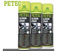 Petec 3x 500ml Spray de Silicona Plástico Ayuda Montaje Disociador Goma