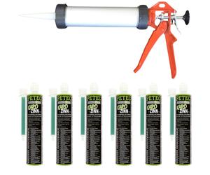 Petec 6X Masa De Equilibrio De Carrocería Karo-Zinn Coaxial 265Ml + Extrusor...