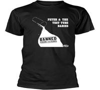 Peter and The Test Tube Babies Banned from Pubs Mens T-Shirt Black L