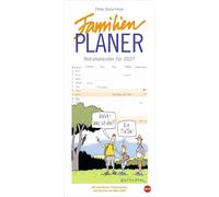 Peter Butschkow: Familienplaner 2027: Cartoon-Familienkalender mit 5 Spalten. Humorvoll illustrierter Familien-Wandkalender mit Schulferien und Stundenplänen.