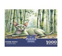 Peter el Gato Calvo 1000 Piezas Animales Rompecabezas De Desafiantes Juguetes Juego De Habilidad para Niños Regalos 38x26cm/1000pcs