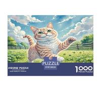 Peter el Gato Calvo 1000 Piezas Animales Rompecabezas De Desafiantes Juguetes Juego Familiar Niños Regalos 38x26cm/1000pcs