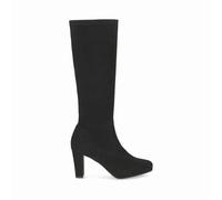 Peter Kaiser Botas para mujer 75524 CUERO STRETCH en piel rugosa negra