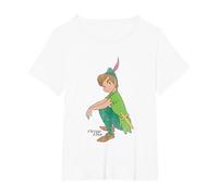 Peter Pan Classic Camiseta, Mujer tallas grandes, Blanco, 4XL Grande