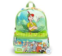 Peter Pan - Juego de mini mochila Disney de 13 pulgadas y botón | Mini bolsa de suministros escolares para niños, adolescentes y adultos