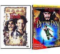 Peter Pan Live Special Edition Musical with Bonus Soundtrack + Hook Robin Williams Fantasy Movie Bundle DVD set