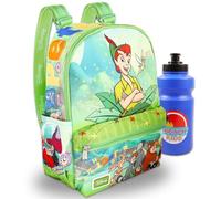 Peter Pan Mini mochila para niños - Paquete de mochila para niños con mochila Disney de 13 pulgadas con bolsillo frontal, botella de agua, más | Disney Mini mochila Peter Pan