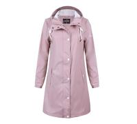 Peter Patter Chubasquero para mujer, impermeable PU Friesennerz capucha, Rosa., 40