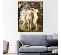 Peter Paul Rubens «Las Tres Gracias» - Lienzo, pintura al óleo, póster, decoración de pared, decoración del hogar (40 x 60 cm, sin marco)