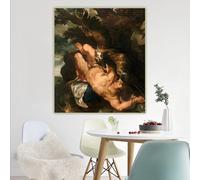 Peter Paul Rubens "Prometeo encadenado", lienzo impreso, pintura al óleo, póster, imagen decorativa para pared, decoración del hogar (40 x 60 cm, sin marco)
