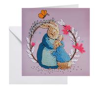Peter Rabbit and Mum 18x18cm Crystal Art Card (Importación USA) NUEVO