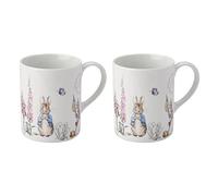 Peter Rabbit Classic Porcelain Set of 2 Mugs - 9101071 by Stow Green