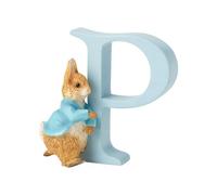 Peter Rabbit, Figura de coneja y Letra "P" para colgar, Home Deco, Enesco