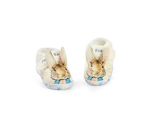 Peter Rabbit Pantuflas para niños | Mocasines infantiles con cara de personaje de conejo y orejas en 3D | Zapatos de casa con cierre automático y forro de piel con carácter animal