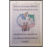 Peter Rabbit Vintage diccionario página pared Art imagen impresión Beatrix Potter quote