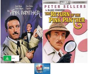 Peter Sellers Double Feature THE PINK PANTHER & THE RETURN OF THE PINK PANTHER One 1 Two 2 DVD Set Includes Cinema Movie Time Art Card