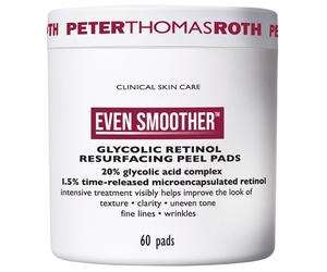 PETER THOMAS ROTH CLINICAL SKIN CARE EVEN SMOOTHER GLYCOLIC RETINOL RESURFACING PEEL PADS Pro Packung 60 Stück