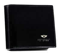 PETERSON | Cartera para hombre, piel natural, horizontal, atemporal, varios compartimentos, para una matrícula, alta calidad, tecnología RFID, Modelo 7, 12 cm, Clásico