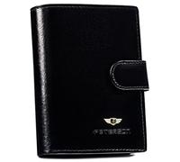 PETERSON | Cartera para hombre, piel natural, horizontal, atemporal, varios compartimentos, para una matrícula, alta calidad, tecnología RFID, Modelo 4, 12 cm, Clásico