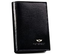 PETERSON | Cartera para hombre, piel natural, horizontal, atemporal, varios compartimentos, para una matrícula, alta calidad, tecnología RFID, Modelo 5, 12 cm, Clásico