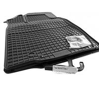 PETEX Alfombrillas de Goma aptas para Sandero a Partir de 07/2008-10/2012/Sandero Stepway a Partir de 10/2009-10/2012/Sandero II a Partir de 11/2012, 4 Piezas, Color Negro