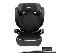 PETEX Asiento infantil para coche con ISOFIX - Basic Plus i-Size Norma según ECE R129 para niños de aprox. 100 - 150 cm, asiento infantil regulable en altura en negro, 1 pieza