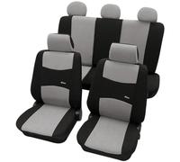 Petex Colori - Fundas Protectoras Cubre Asientos de Coche (Negro, Gris, Poliéster, TÜV)