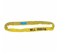 PETEX Eslinga redonda, capacidad de carga: 3000 kg, longitud 2 m, circunferencia 4 m, según DIN EN 1492-2, amarillo