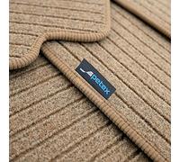 PETEX Jona - Alfombrilla para Coche (4 Piezas, Ajuste Delantero y Trasero), Color Beige