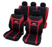 Petex Juego Completo de Fundas universales para Asientos de Coche, 11 Piezas, Super Speed Red Eco Class con SAB 1 Vario