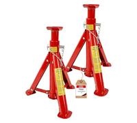 PETEX Juego de 2 caballetes Ajustables y Plegables, 3 t, Color Rojo