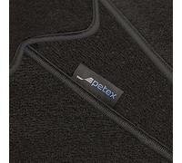 PETEX Juego de Alfombrillas de Coche aptas para Mitsubishi Eclipse Cross Elekt a Partir de 12/2025, Juego de Alfombrillas de Terciopelo - Monza Negro, 3 Piezas