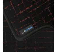 PETEX Moderna Alfombra de Coche de Ajuste Premium en la Parte Trasera, Color Rojo, 1 Pieza