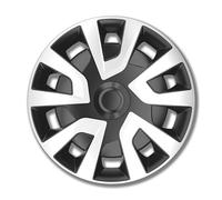 Petex Tapacubos de 15 Pulgadas, Color Negro/Plateado RBV56015