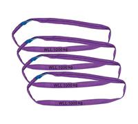 PETEX WLL - Eslinga redonda, capacidad de carga: 1000 kg, longitud 1 m, circunferencia 2 m, según DIN EN 1492-2, color morado (Paquete de 4)