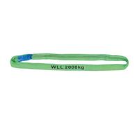 PETEX WLL - Eslinga redonda, capacidad de carga: 2000 kg, longitud 3 m, circunferencia 6 m, según DIN EN 1492-2, color verde