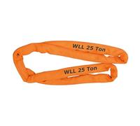 PETEX WLL - Eslinga redonda, capacidad de carga: 25000 kg, longitud 6 m, circunferencia 12 m, según DIN EN 1492-2, color naranja