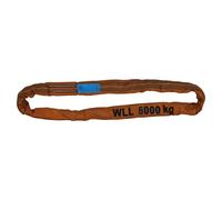 PETEX WLL - Eslinga redonda, capacidad de carga: 6000 kg, longitud 2 m, circunferencia 4 m, según DIN EN 1492-2, color marrón