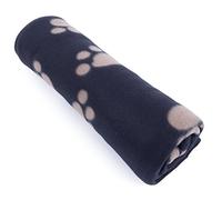 Petface Archie's - Manta de Forro Polar para Perro, Color Negro