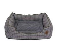 Petface Cama Cuadrada Verde Musgo para Perro con cojín Reversible, Lavable a máquina, Grande (Paquete de 1)